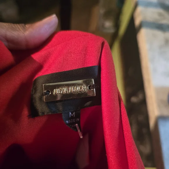 Alexia Admor Draped One Shoulder Red Dress - Picture 4 of 8